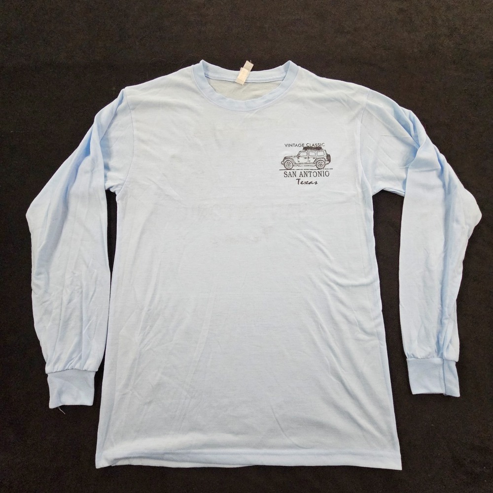 Vintage Classic San Antonion TX Blue Long Sleeve Performance T-Shirt Men's M